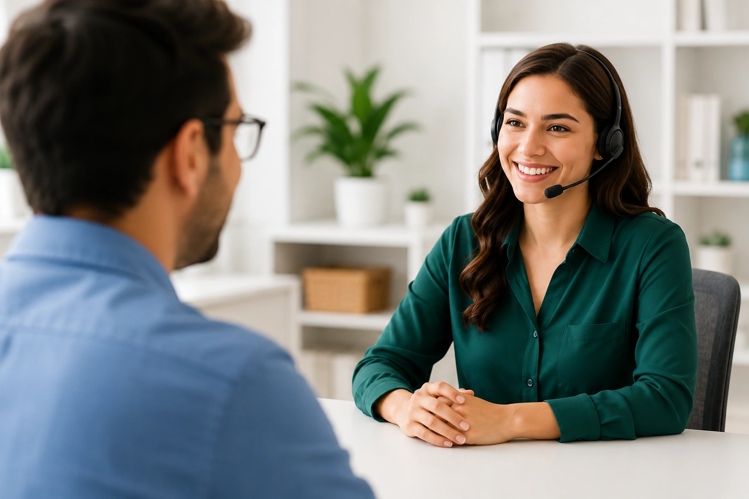 Licensed advisor speaking with a client